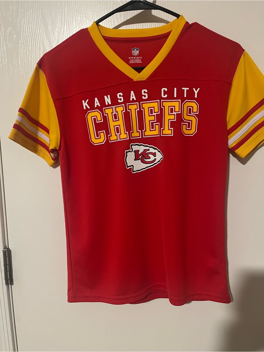 NFL Kansas City Chiefs Red and Yellow Youth Jersey Top